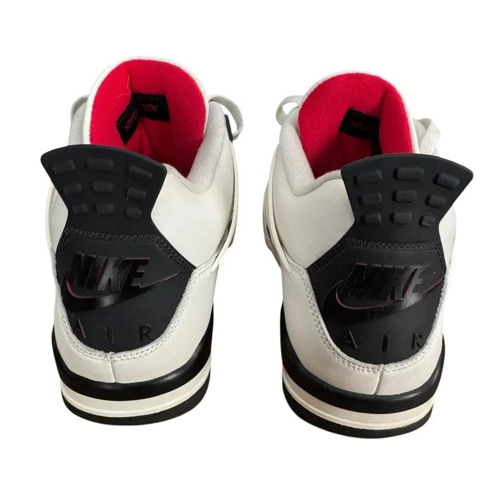 Nike Air Jordan 4 Retro OG FC Shoes Sail Black Univ Red IM4002-100 Mens 11.5